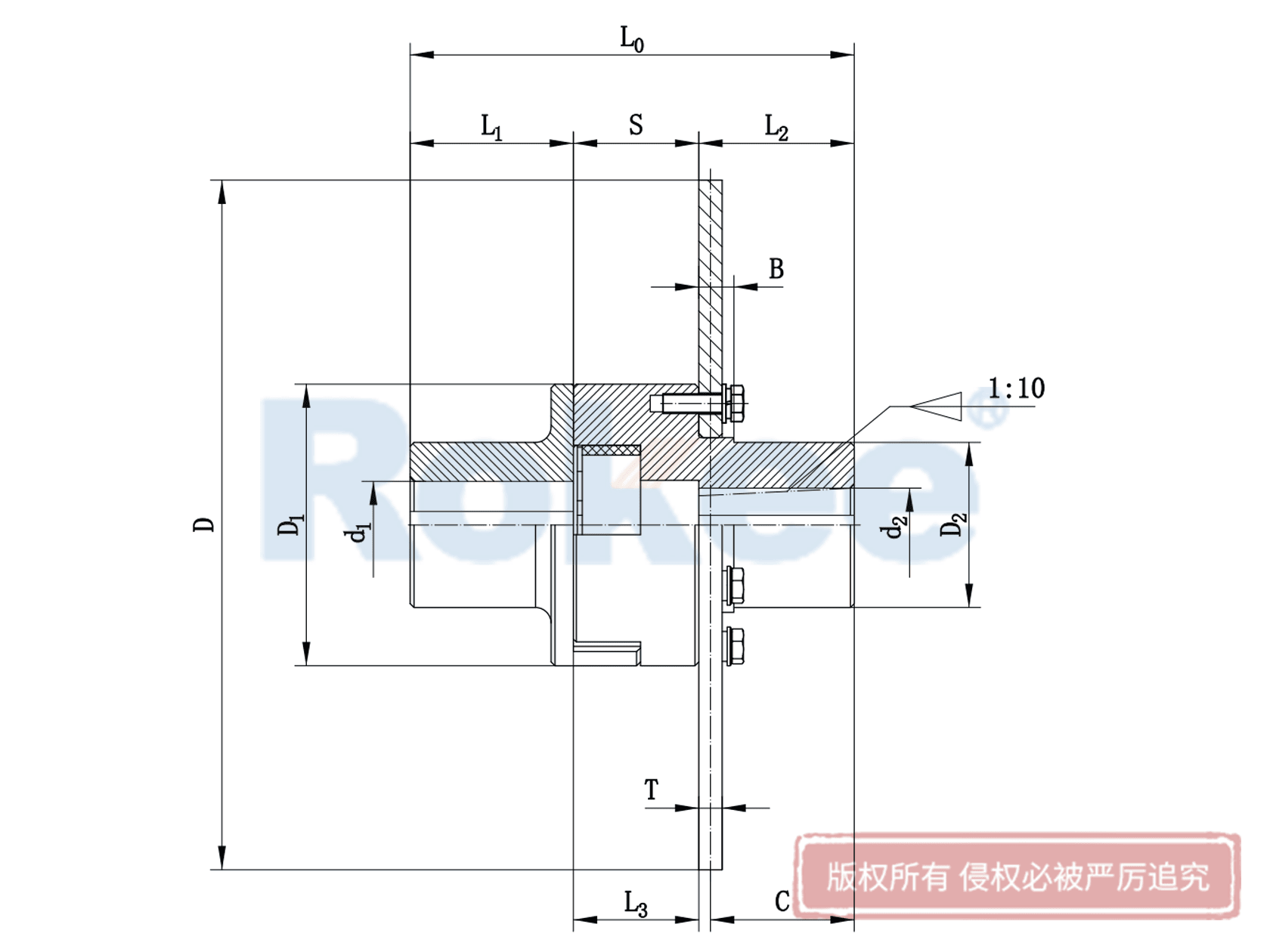 LMPK梅花联轴器结构示意图